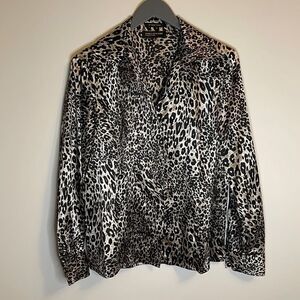 Jones New York Collection Blouse. Size‎ 12 Cheetah print. Stretch